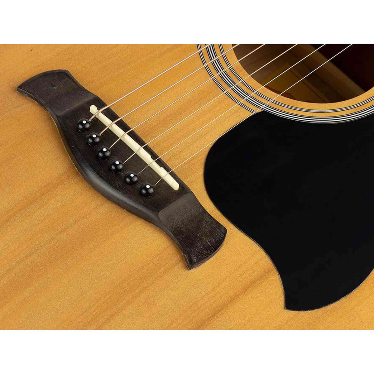 Richwood RD-12 akoestische gitaarset – dreadnought, naturel, met stemapparaat en standaard