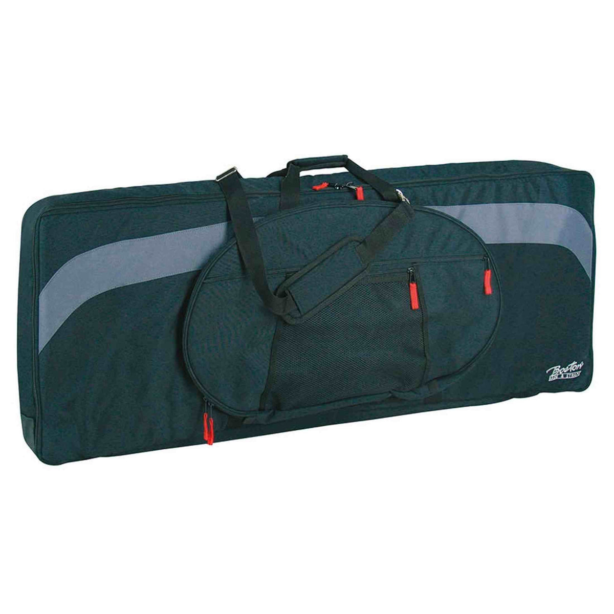 Boston KBT-120-BG Super Packer gigbag – voor keyboard, 1200 x 430 x 150 mm, 25 mm gevoerd, zwart/grijs
