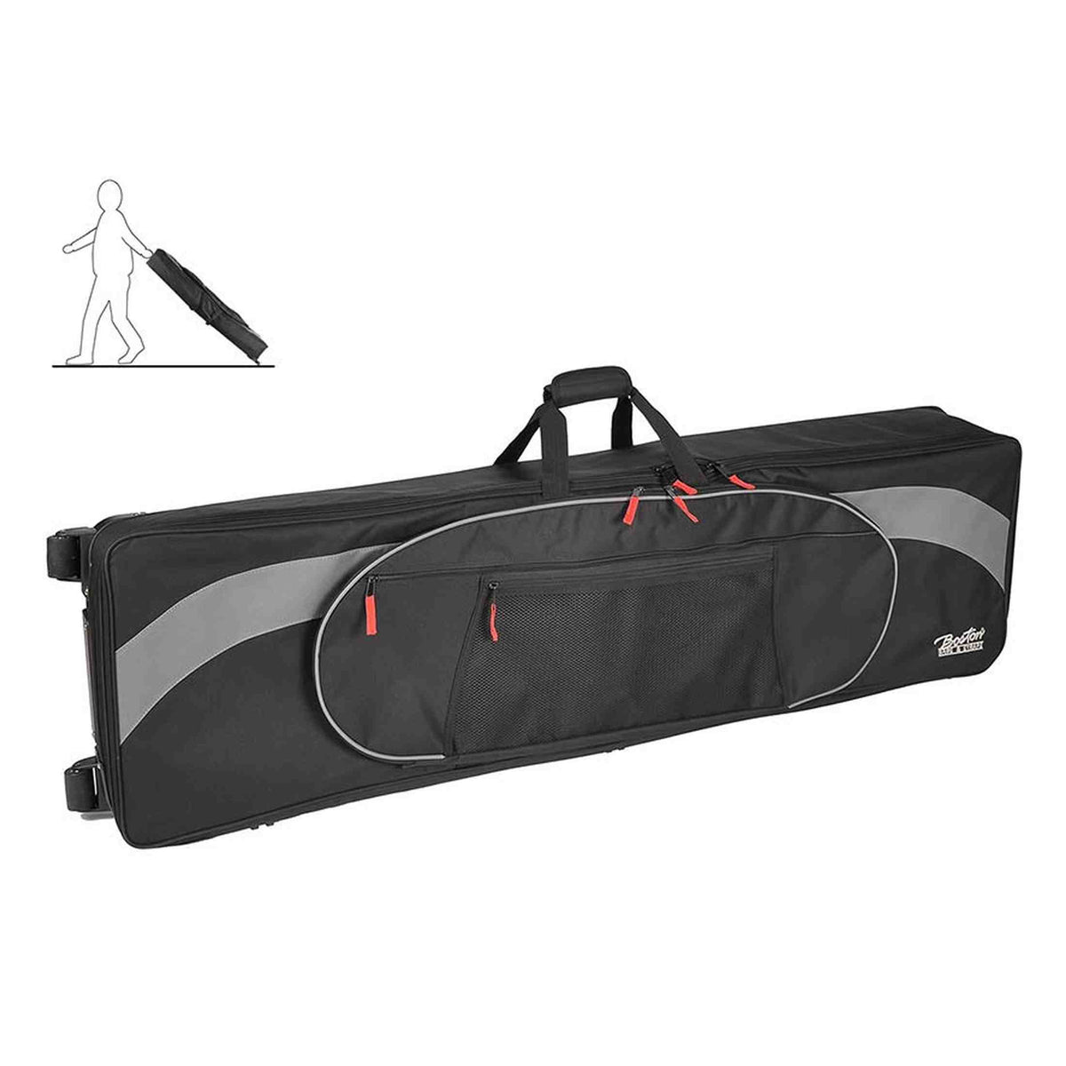 Boston SPT-135-BG Super Packer gigbag – stage piano, 1350 x 310 x 145 mm, 25 mm gevoerd, met wielen