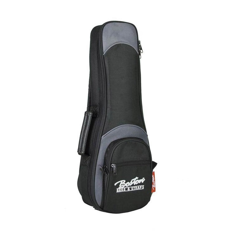 Boston UKC-25-BG Super Packer Gigbag voor Concert Ukelele – 25 mm Voering, Zwart/Grijs