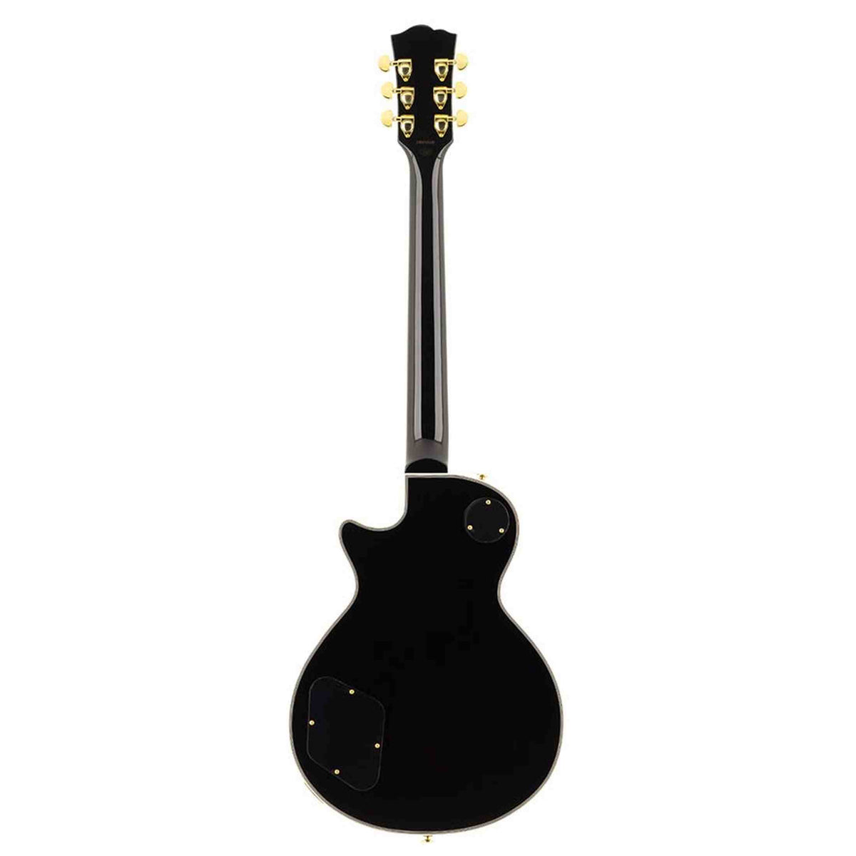 SX EH3-BK elektrische gitaar – LP Custom stijl, 2 humbuckers, mahonie/esdoorn, zwart + gouden hardware