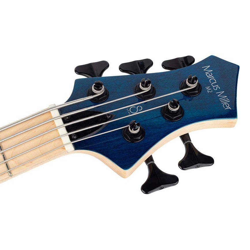 Sire M2+ 5/TBL Marcus Miller 5-Snarige Basgitaar Transparent Blue