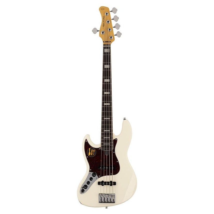 Sire V7+ A5L/AWH Marcus Miller 2nd Gen linkshandige 5-snarige Antique White basgitaar