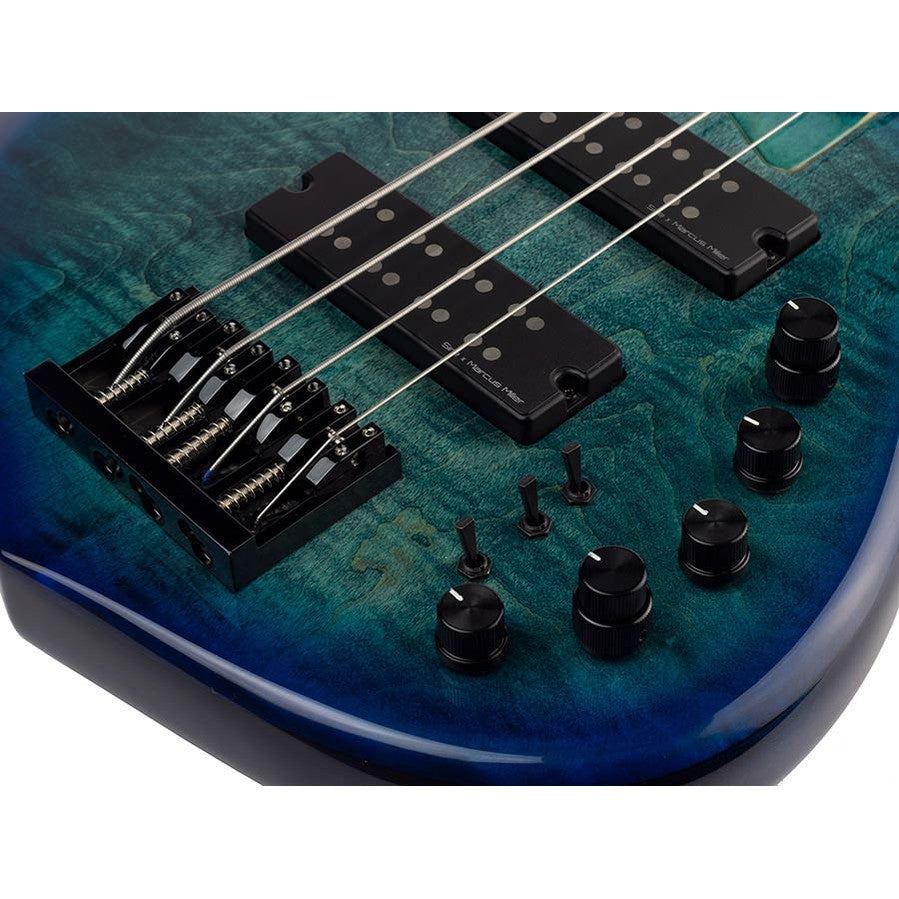 Sire M7+ A4F/TBL Marcus Miller Fretless Basgitaar Transparent Blue