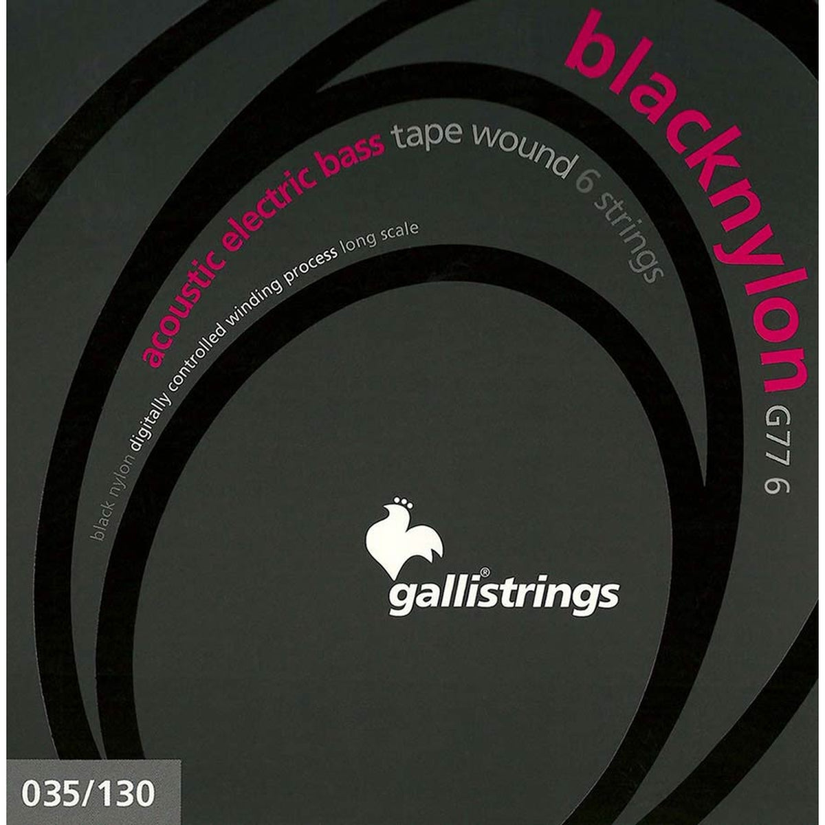 Galli G-77-6 snaren set acoustic 6-snaar bass tape wound, 035-130