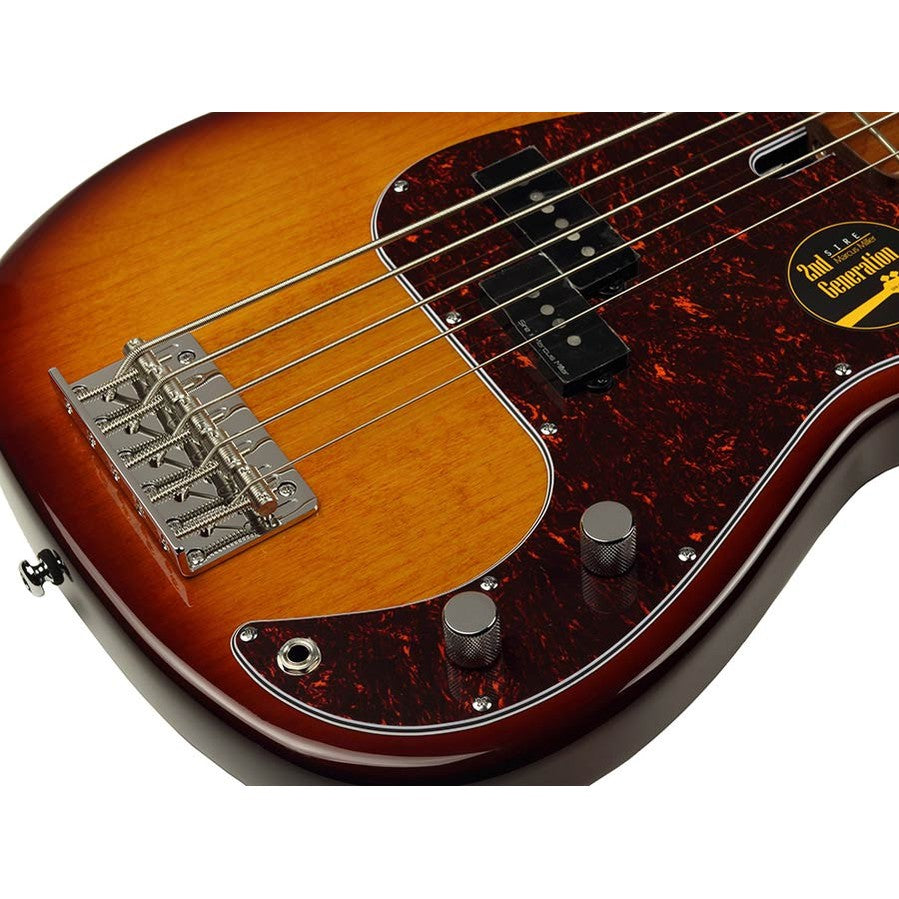 Sire P5 A5/TS Marcus Miller basgitaar 5-snarige passieve P-stijl bas in Tobacco Sunburst