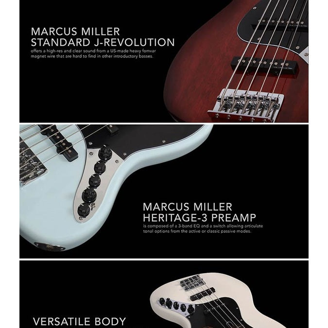 Sire V3+ 4/SB Marcus Miller 2nd Gen Basgitaar Sonic Blue