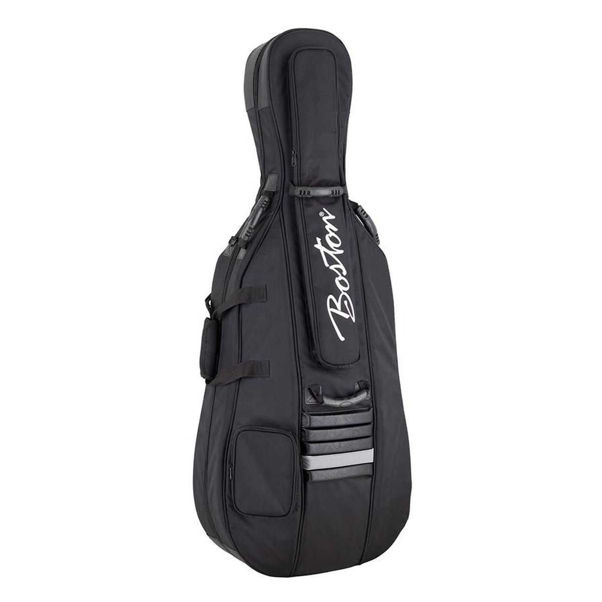Boston CT-1044 deluxe cello bag 4/4, black 1680D nylon, 25mm polyethylene foam padding with luxe velour interior