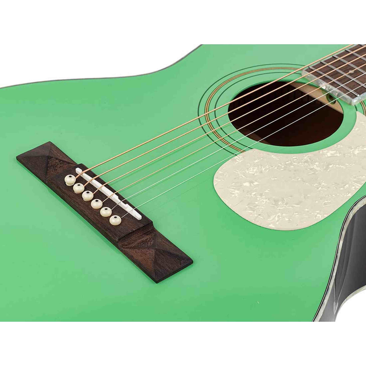 Richwood HSP-55-GN Heritage Series Parlor massief sparren bovenblad mintgroen hoogglans