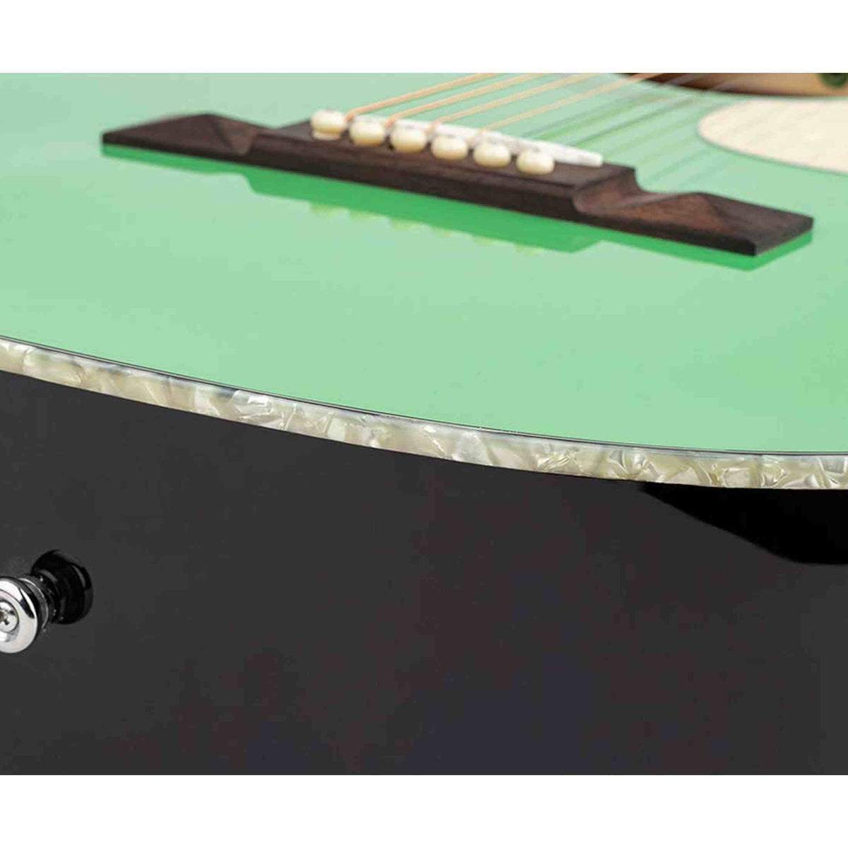 Richwood HSP-55-GN Heritage Series Parlor massief sparren bovenblad mintgroen hoogglans