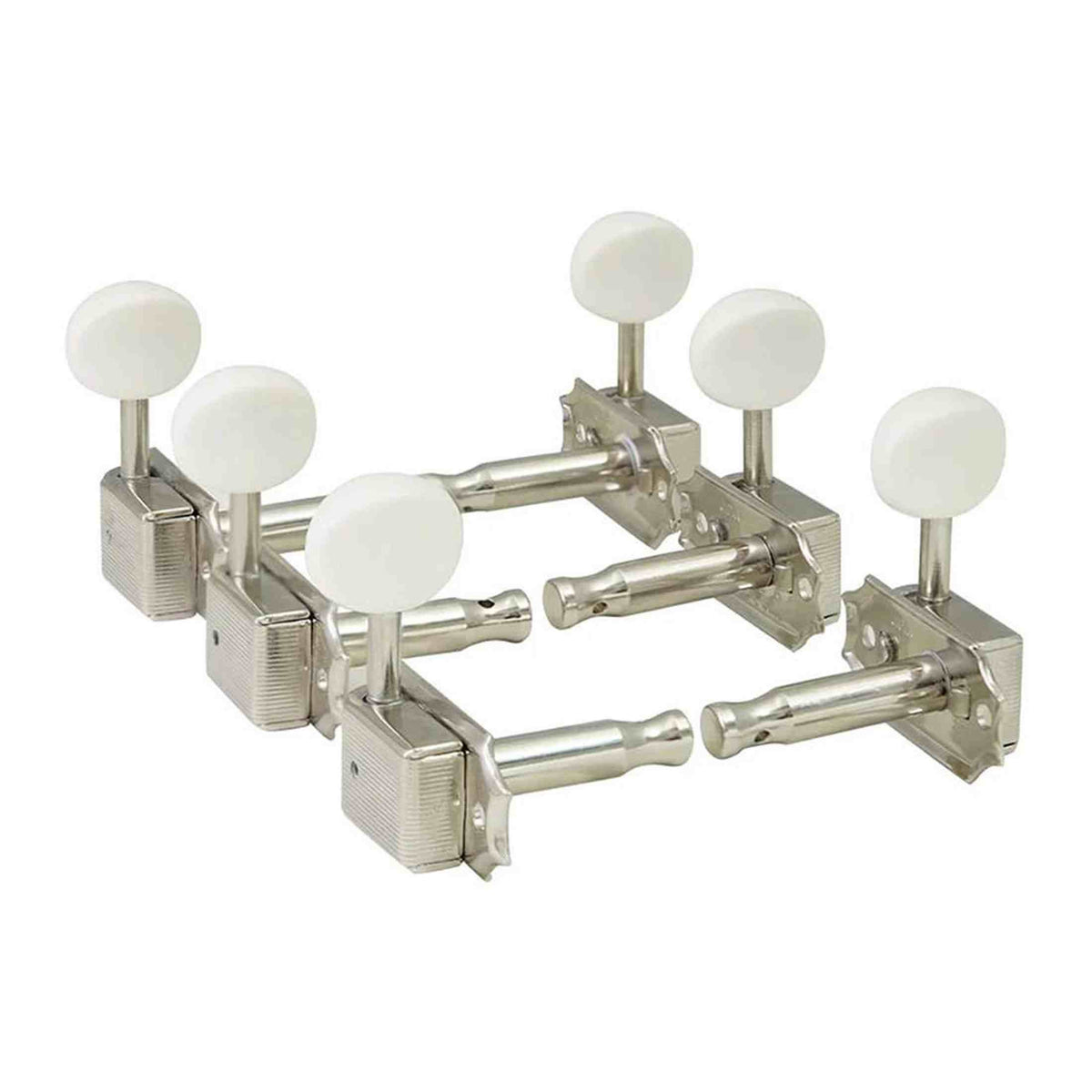 Hosco Japan H-20342NSVTR Stemmechanieken voor gitaar, 3xL + 3xR, Vintage Tone Revival Series, cream oval knop, nikkel