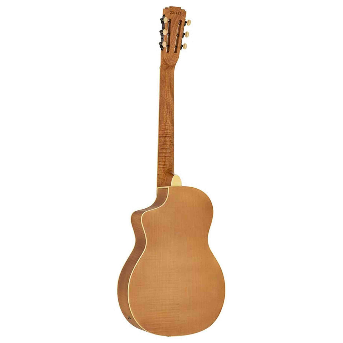 Royall BB14CSC/FL Bantam Blazer SC Resonator 14-Fret – Flamed Maple, Parlor, Lipstick PU, Softcase