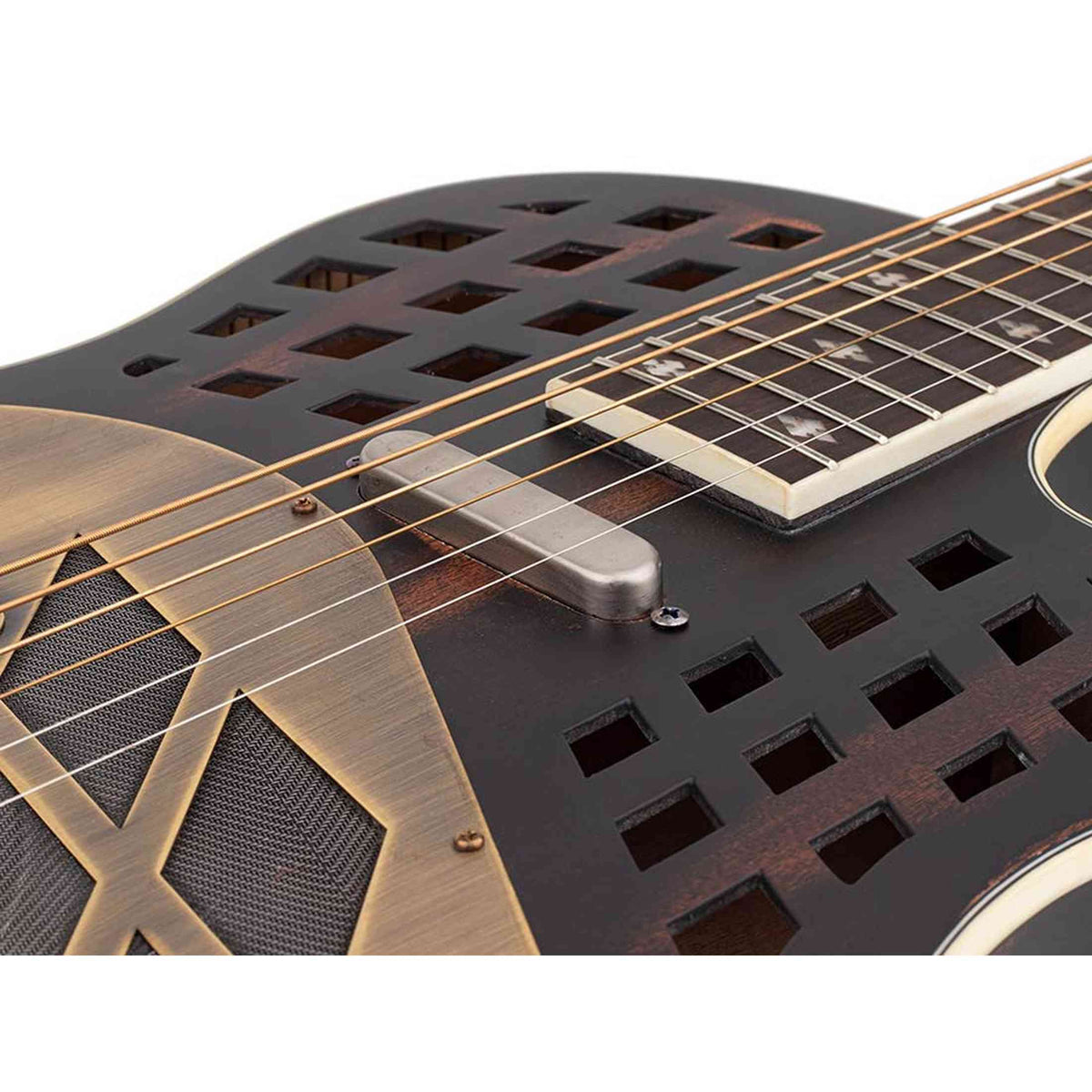 Royall CH12SC/BRS Chess Cutaway SC Tricone Resonator 12-Fret – Okoumé, Brown Satin, Lipstick PU, Softcase