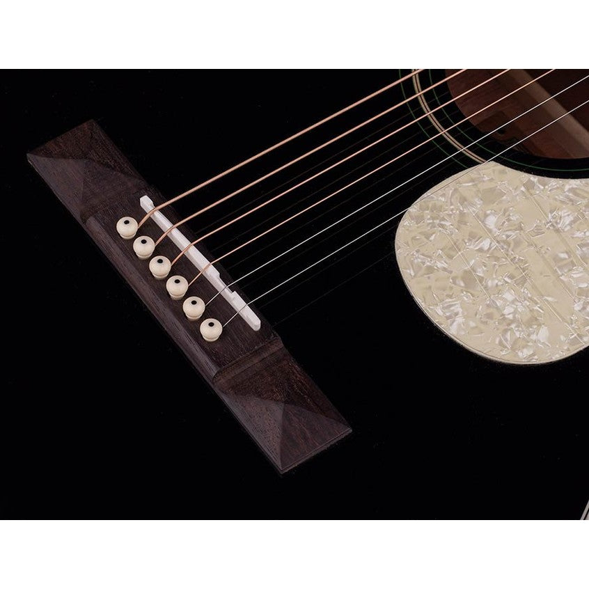 Richwood HSP-55-BK Heritage Series parlor akoestische westerngitaar zwart