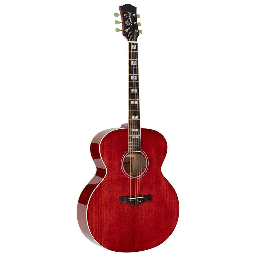 Richwood HSJS-42-TRD Heritage Series jumbo akoestische western gitaar rood
