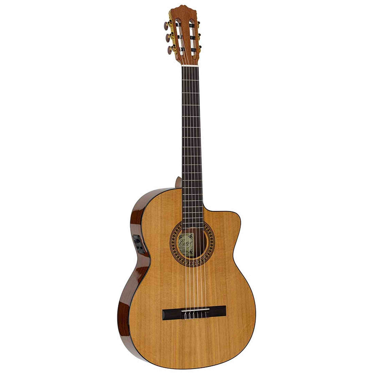 Salvador Cortez CC-2248CE klassieke gitaar massief ceder bovenblad, sapele, cutaway, 48mm hals, Fishman Presys I