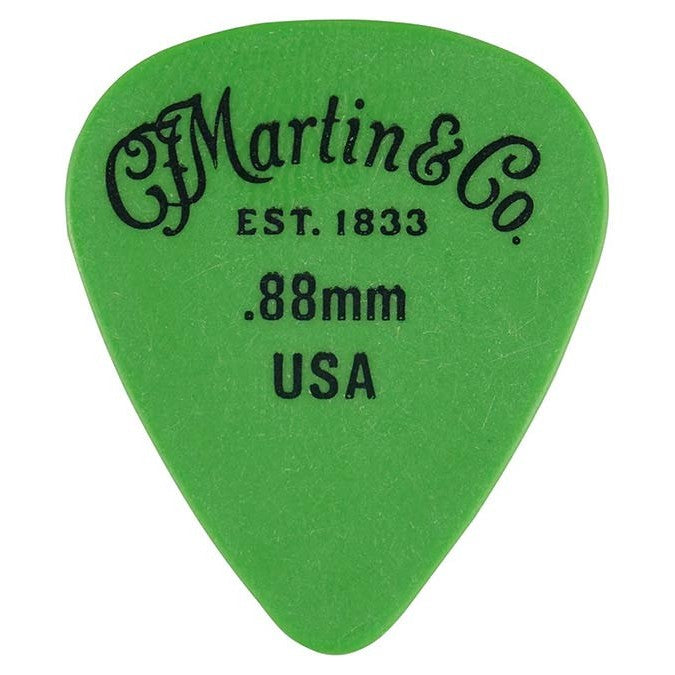 Martin & Co 18A0155 Delrin gitaar plectrums 0.88mm groen 12 pack