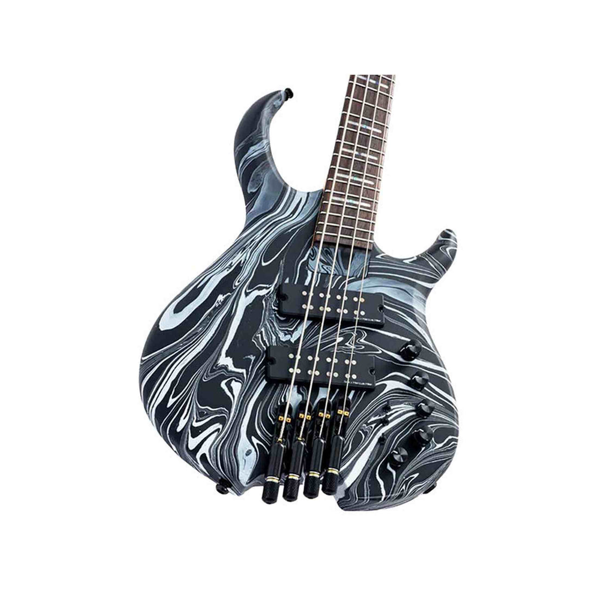 Sire M6H 4/BKSW Marcus Miller M6 Headless 4-String Active Basgitaar Black Swirl