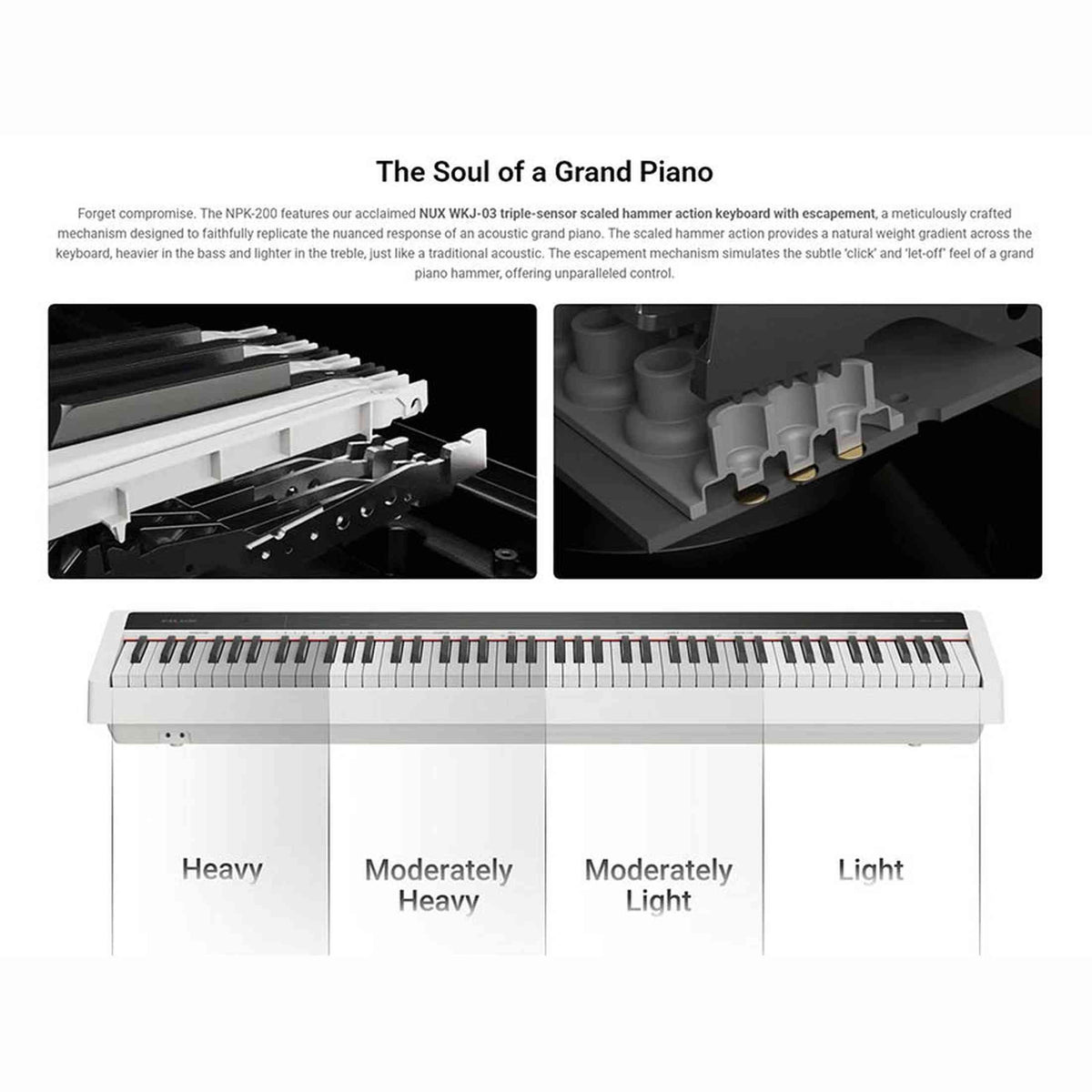 NUX NPK-200 BK Digitale Stage Piano Zwart