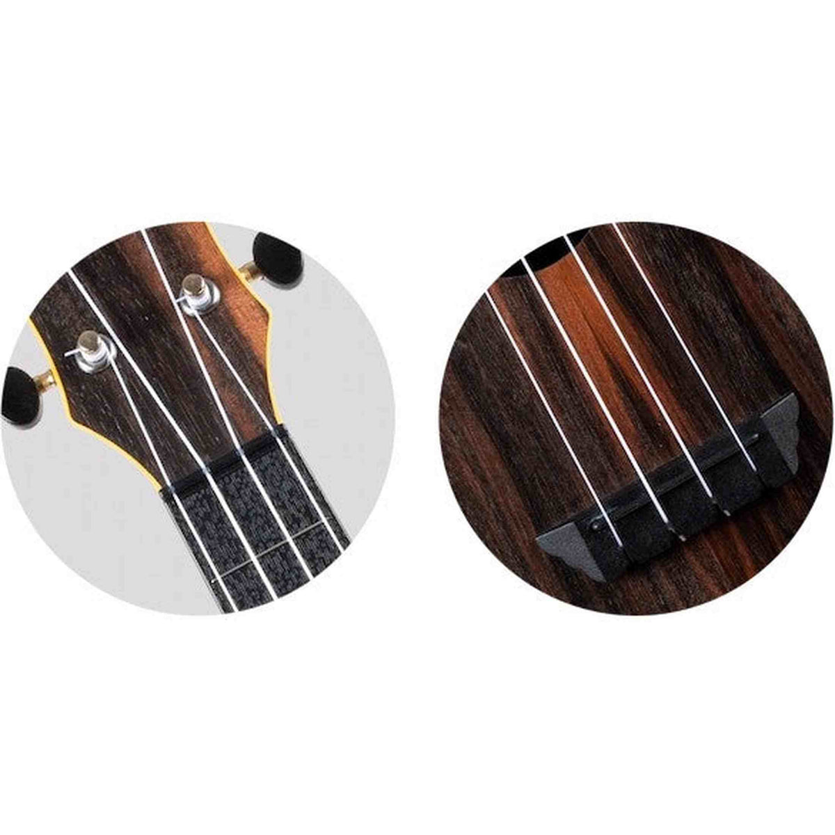 Flight TUC-55 AMARA Concert Ukulele met Gelamineerde Amara Top, ABS Body en Aquila Nylgut Snaren