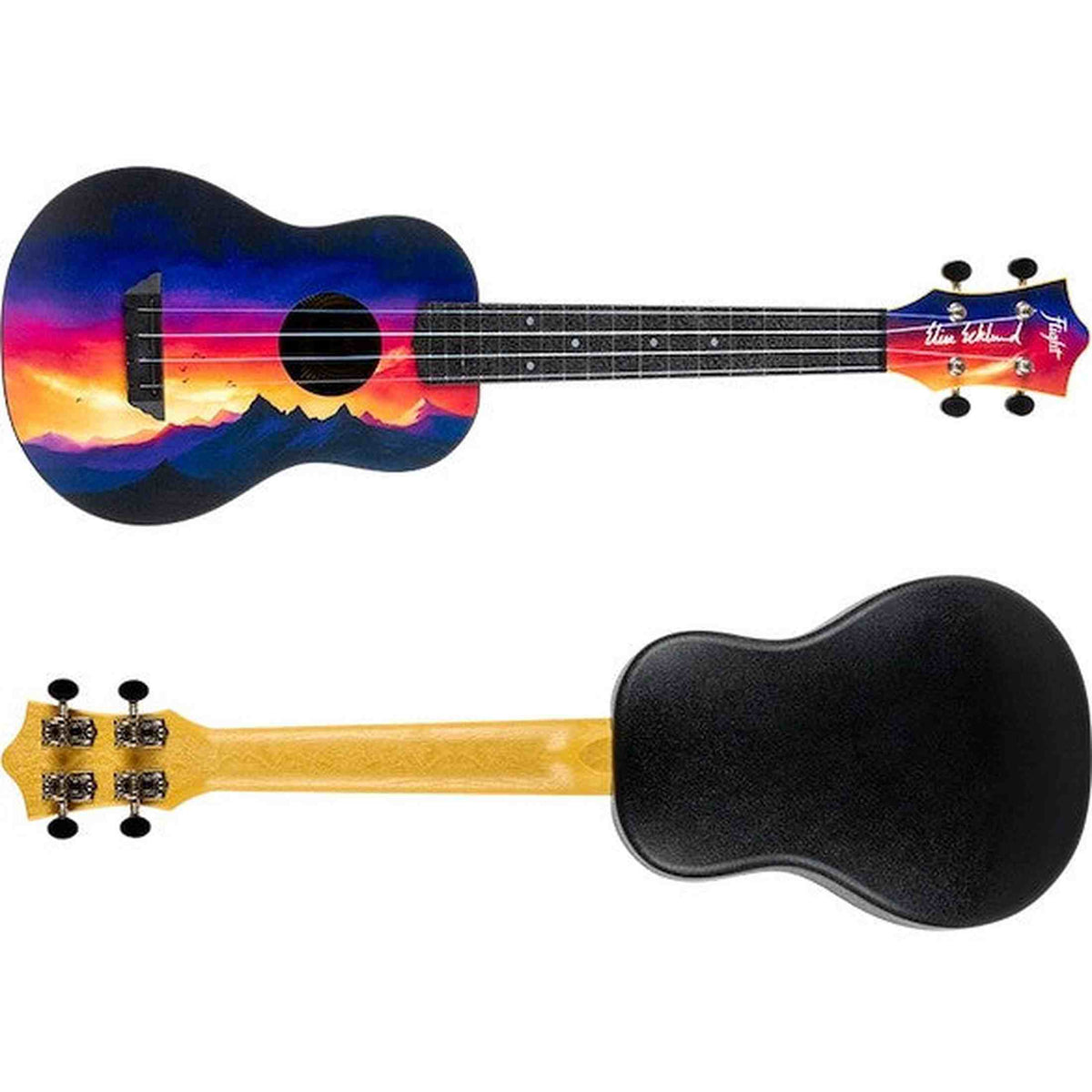 Flight TUC-EE SUNSET Elise Ecklund Signature Concert Ukulele met Linden Top, ABS Body en Aquila Sugar Snaren