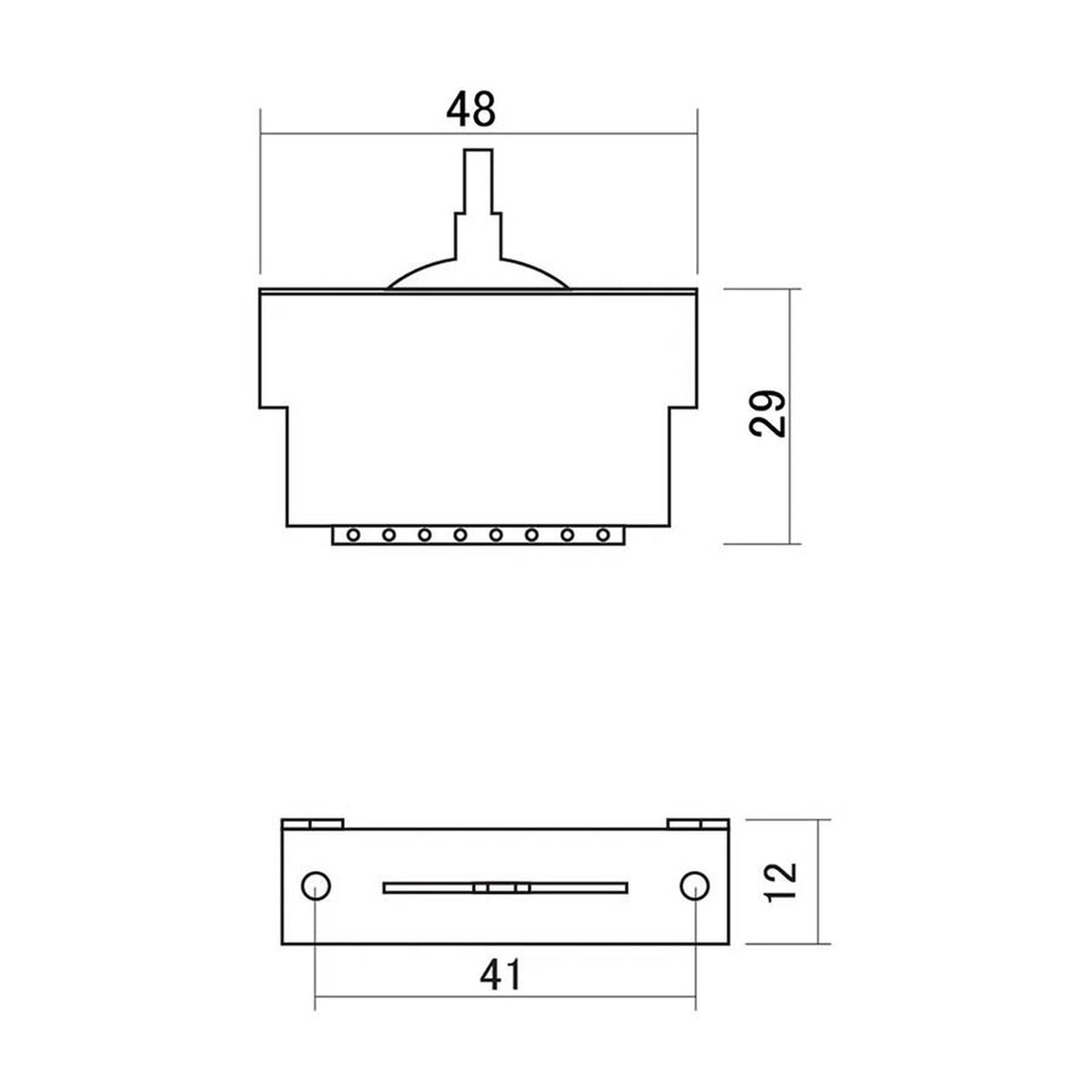 Boston SW-45-W lever switch 5-way, closed model, 1 5/8 inch spacing, switch cap sold seperately