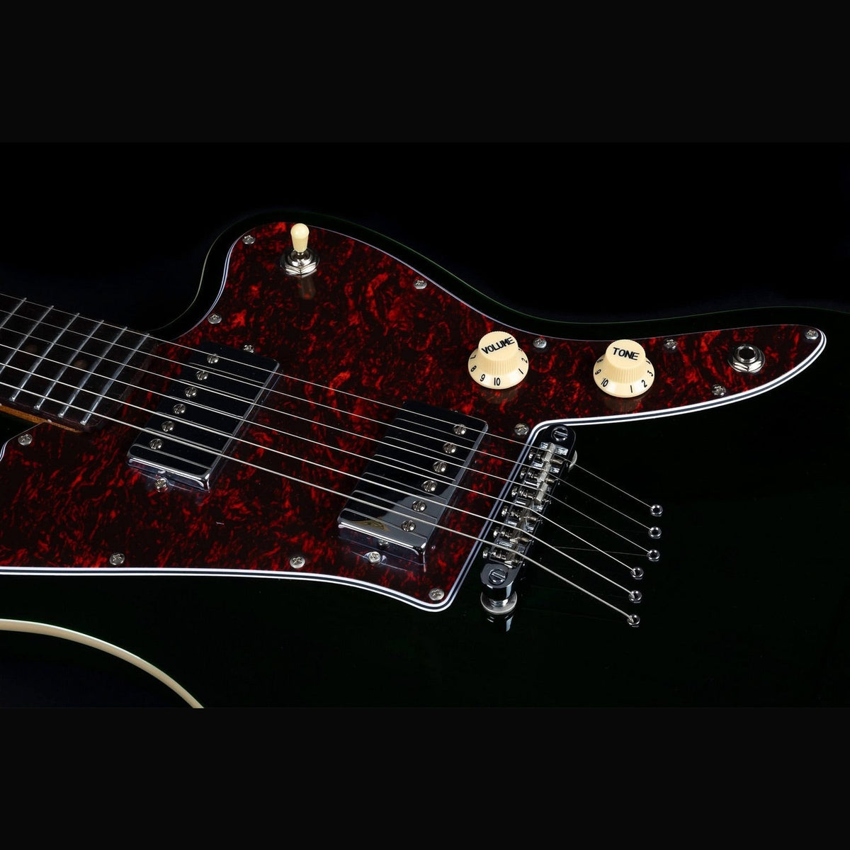 JET JJ-350 GR R Offset Elektrische Gitaar HH Rosewood Toets Hardtail Groen