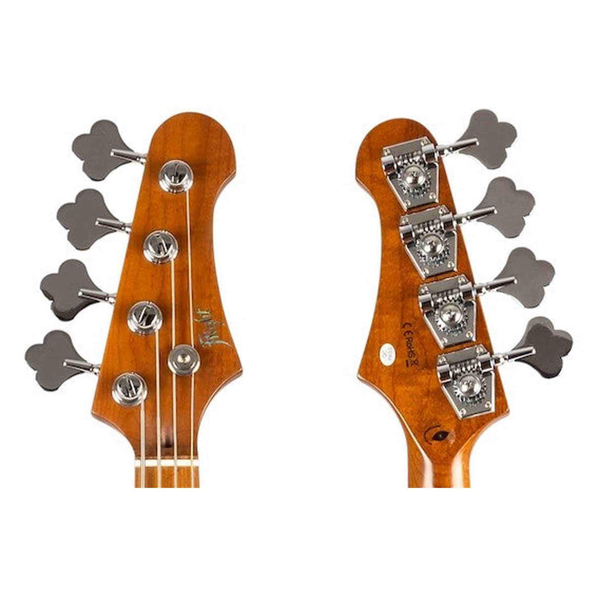 Flight Mini JB Bass SB Elektrische Mini Bas Ukulele Sunburst met Alnico 5 Pickups en Roasted Maple Hals