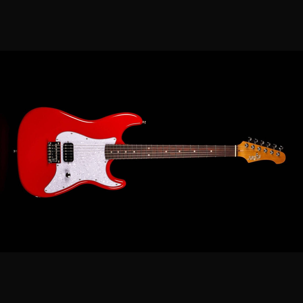 JET JS-400 HT RD S-style Elektrische Gitaar Humbucker Hardtail Rosewood Toets Rood