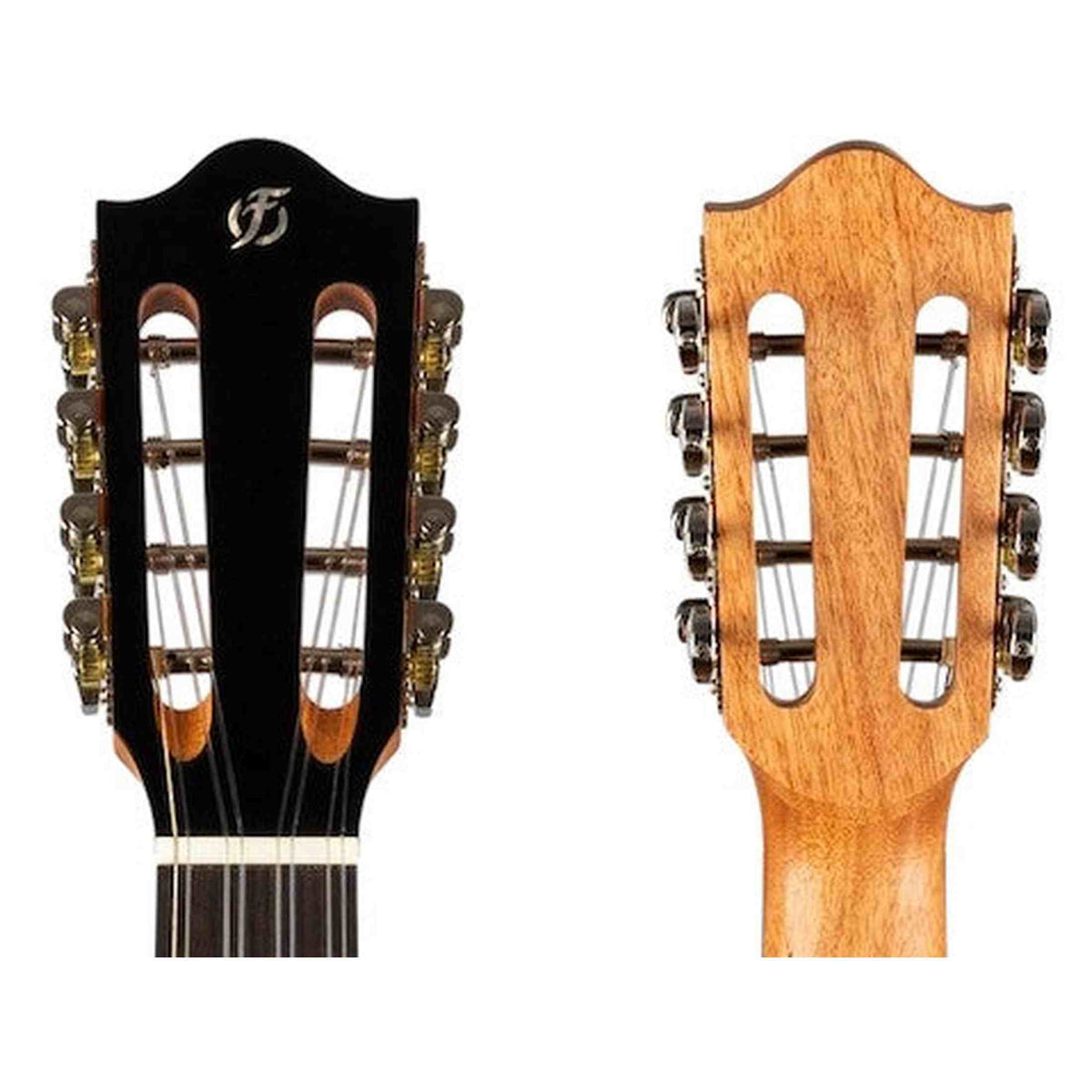 Flight Iris 8 Tenor EQ-A BK Elektrisch-Akoestische 8-String Tenor Ukulele met Solid Spruce Top en Mahogany Body