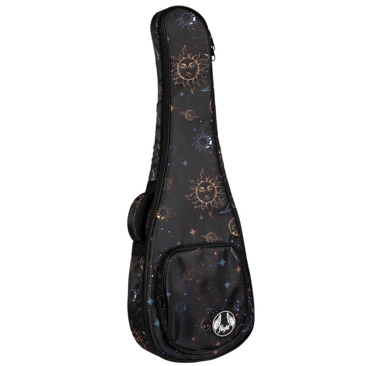 Flight FUB-B-GALAXY Gevoerde Gigbag voor Baritone Ukulele met Galaxy Design en Accessoirevak