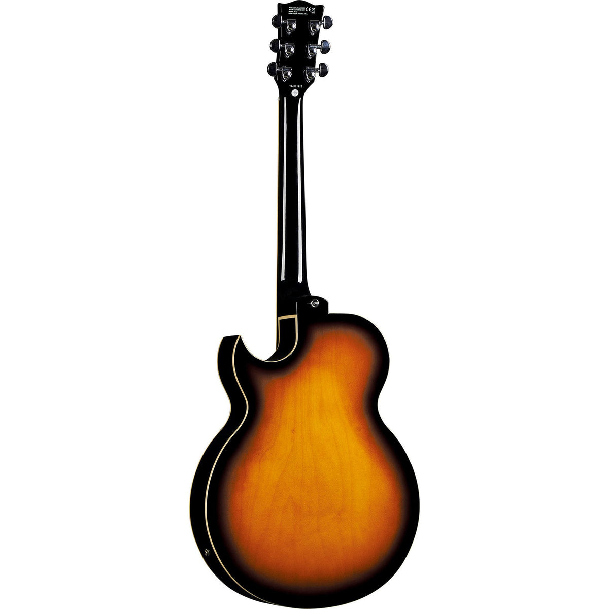 Eko Jazz SB Semi-Hollow Elektrische Gitaar 175, 2 Humbuckers, 22 Frets, Sunburst