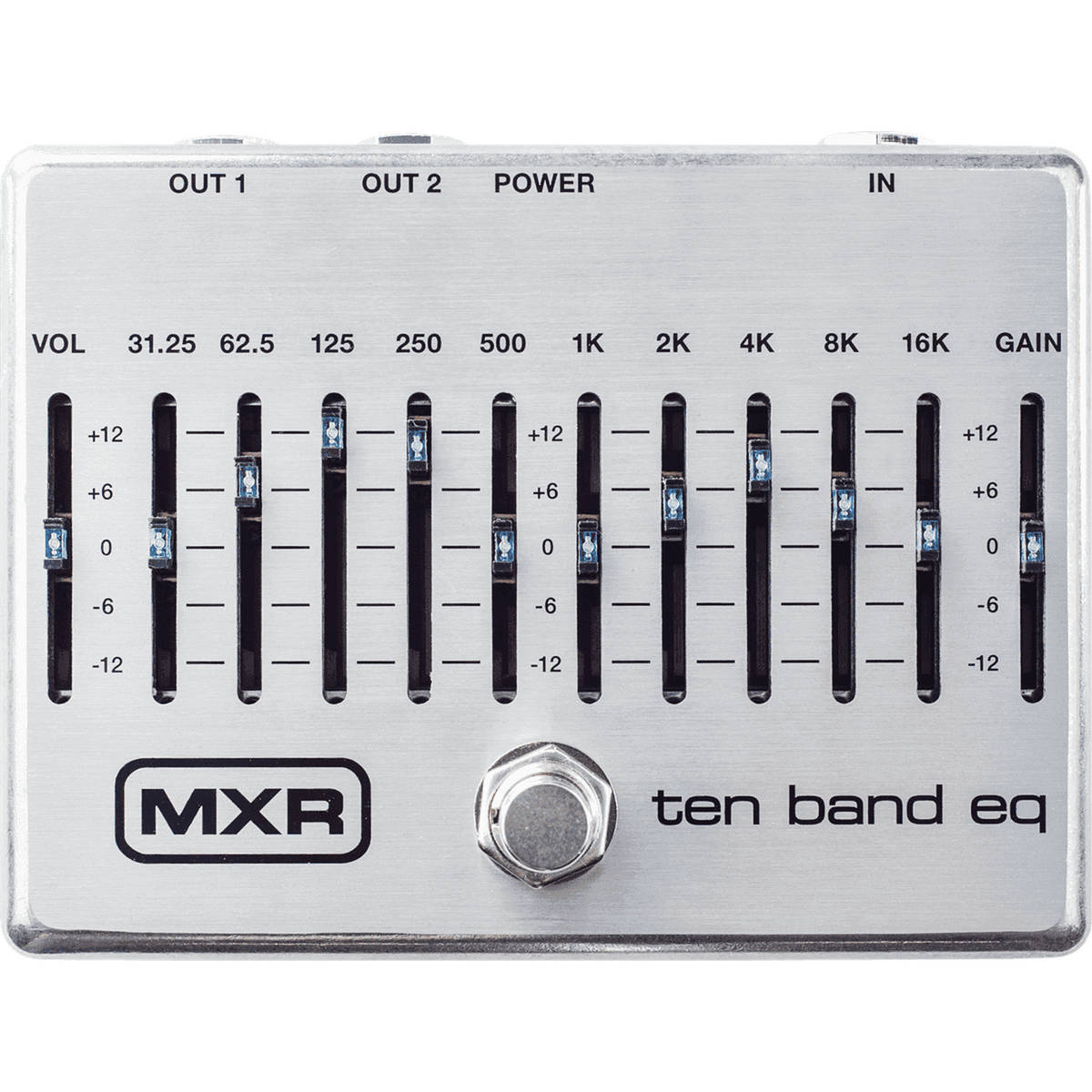 MXR M108S 10 Band EQ – Grijs, Analoog met Dubbele Uitgang