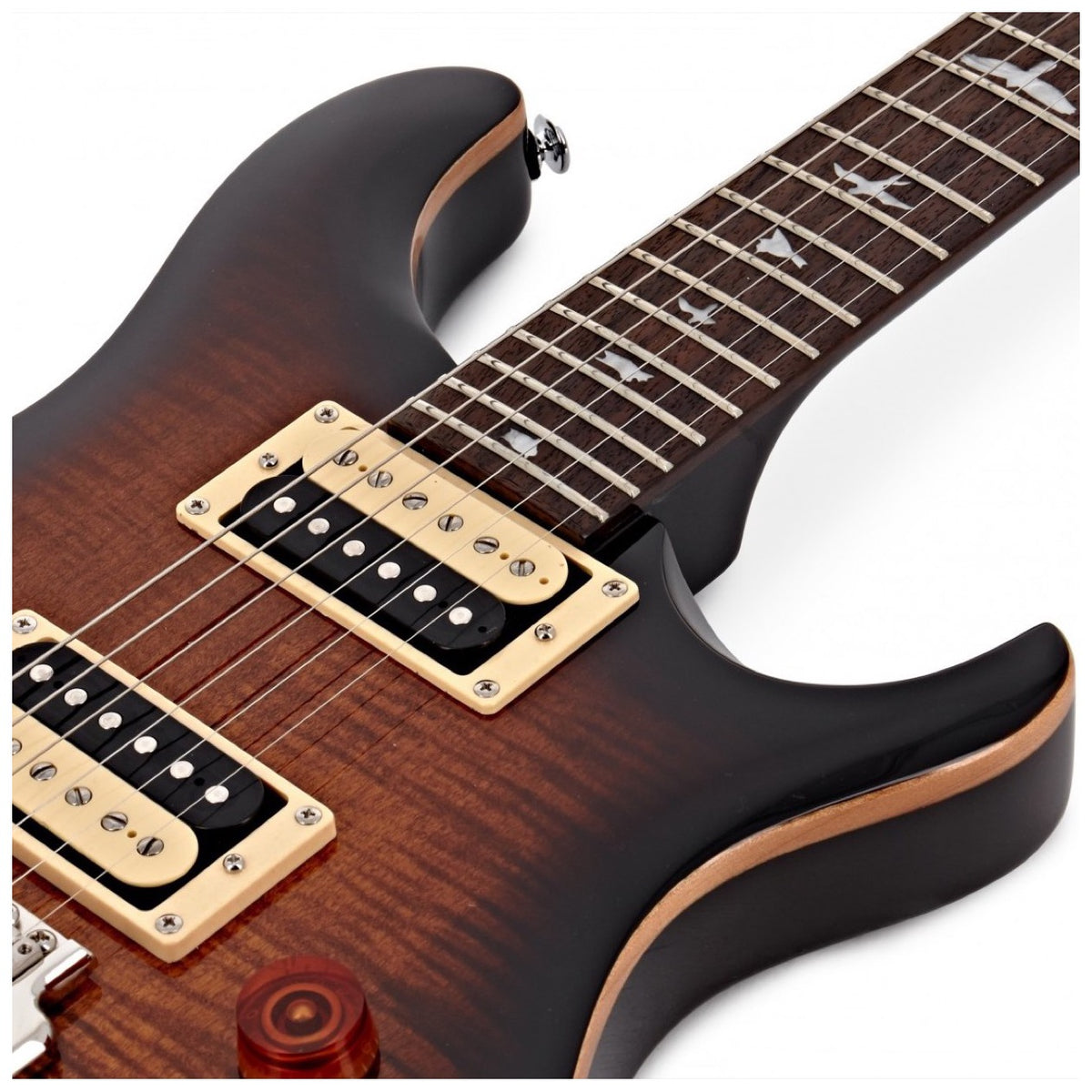 PRS SE Custom 24 Black Gold Burst Elektrische Gitaar met Flame Maple Top inclusief Gig Bag