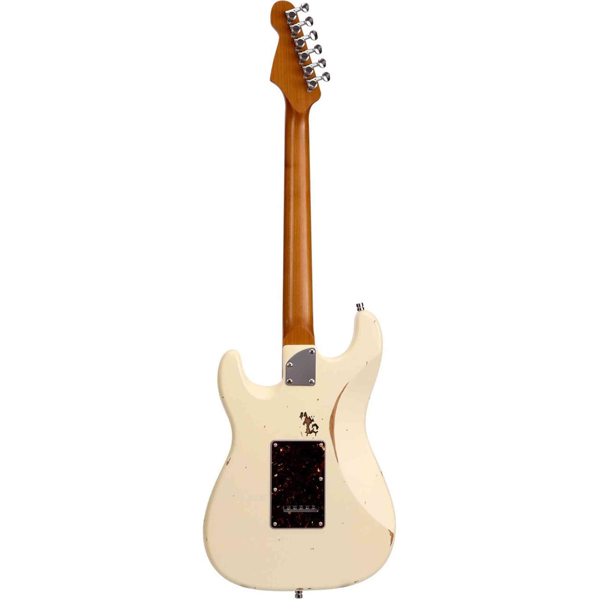 Patina PS-6 OW R S-style Elektrische Gitaar SSS Alnico V Nitro Relic Paulownia Body Roasted Maple Hals Olympic White