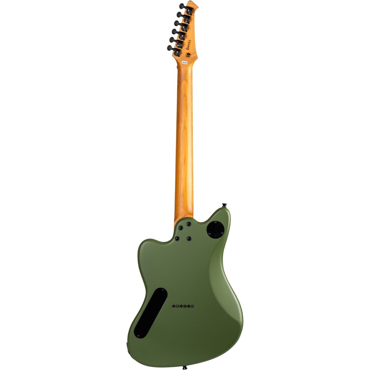 Spira J-400 MGR Offset Elektrische Gitaar HH Villain Humbuckers Roasted Poplar Ebony Tech Satin Green