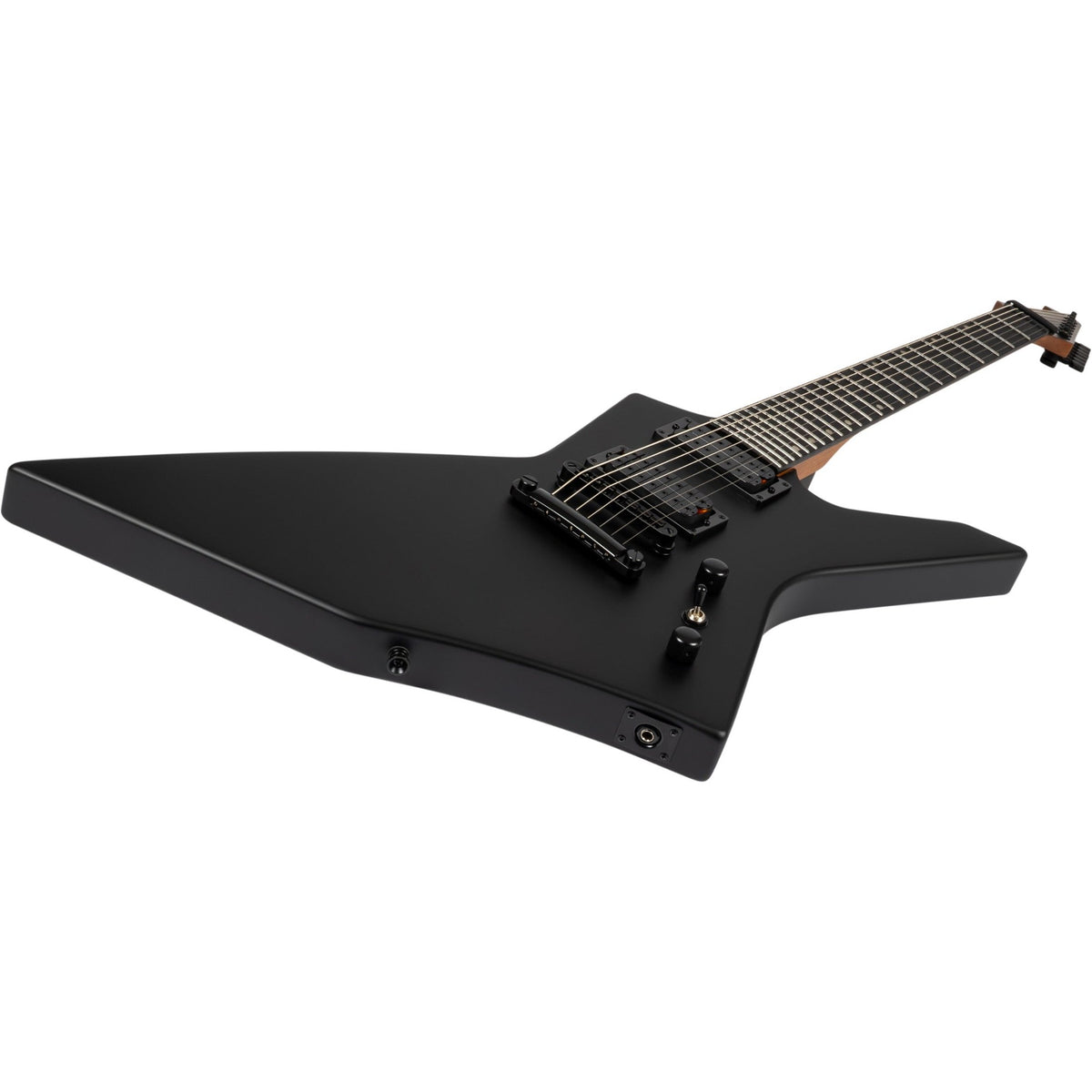 Spira X-407 MBK Offset 7-Snarige Elektrische Gitaar HH Villain Humbuckers Roasted Poplar Satin Black