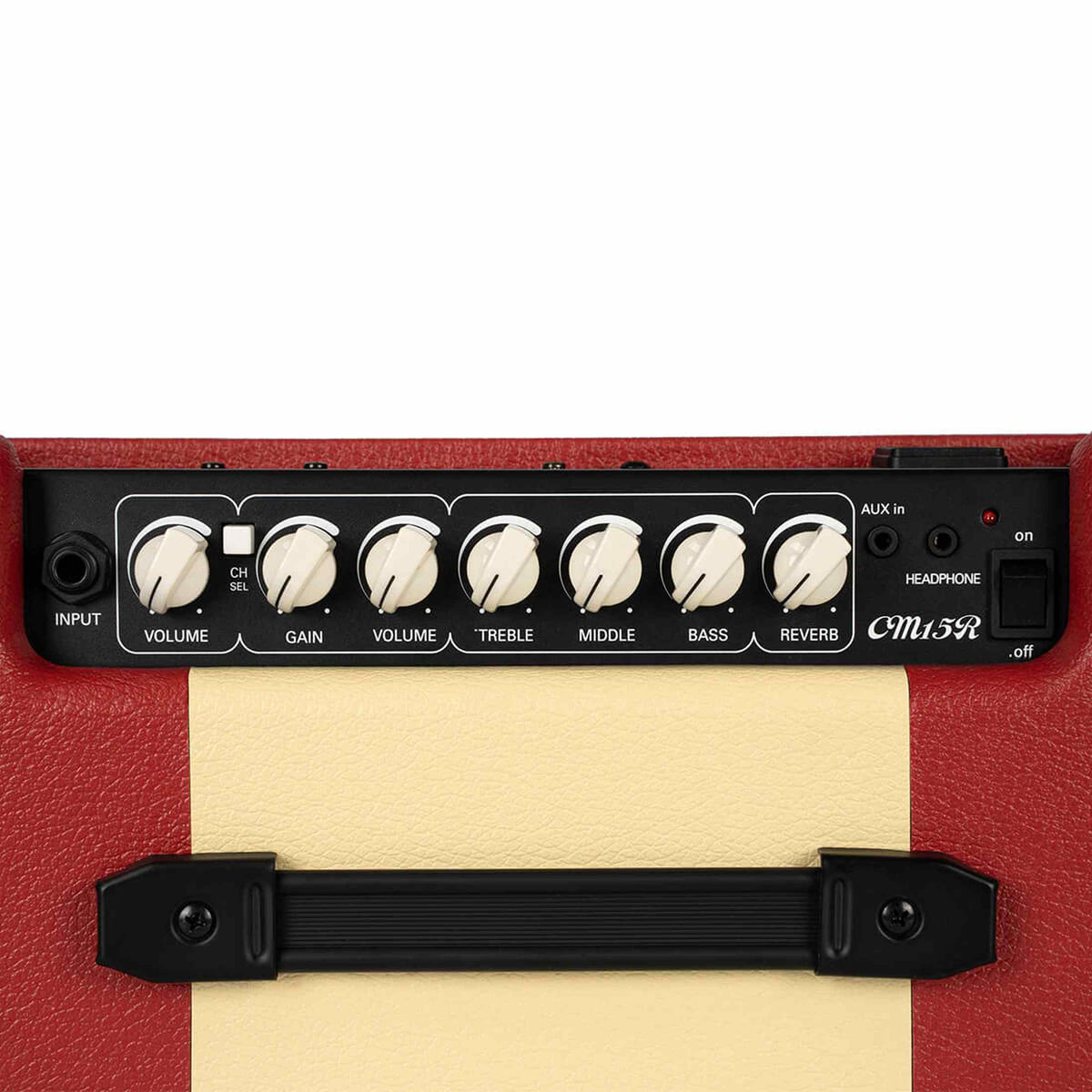 Cort CM15RDR 15W Gitaarversterker met 8 inch Speaker, Reverb en 2 Kanalen Dark Red