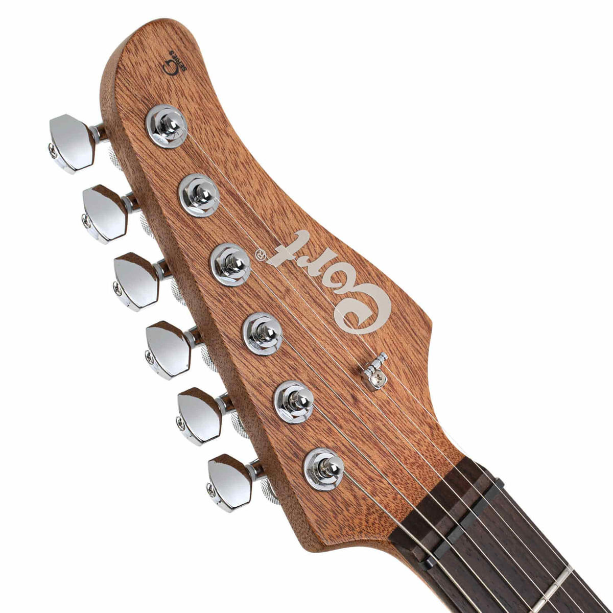 Cort G300 Raw NS Elektrische Gitaar HH Afrikaans Mahonie met Walnut Top Natural Satin en Seymour Duncan Pickups