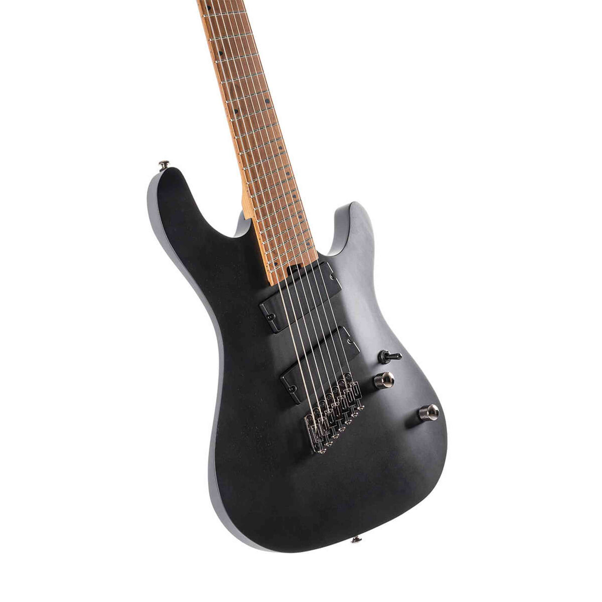 Cort KX307 Multi Scale OPBK 7-Snarige Elektrische Gitaar Mahonie Roasted Maple Open Pore Black