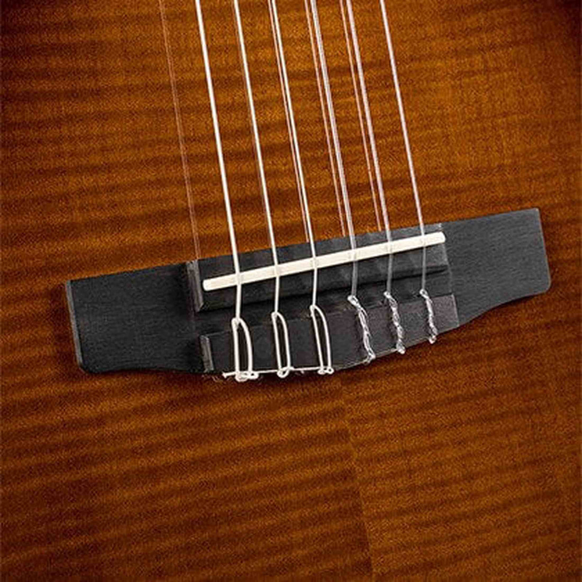 Cort Sunset Nylectric DLX TSB Nylon Elektrische Gitaar Solid Sitka Spruce met Flamed Maple Tobacco Sunburst