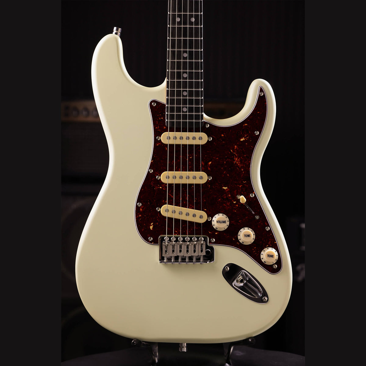 Patina PS-3 OW S-style Elektrische Gitaar SSS Alnico V Nitro Paulownia Body Roasted Maple Hals Olympic White