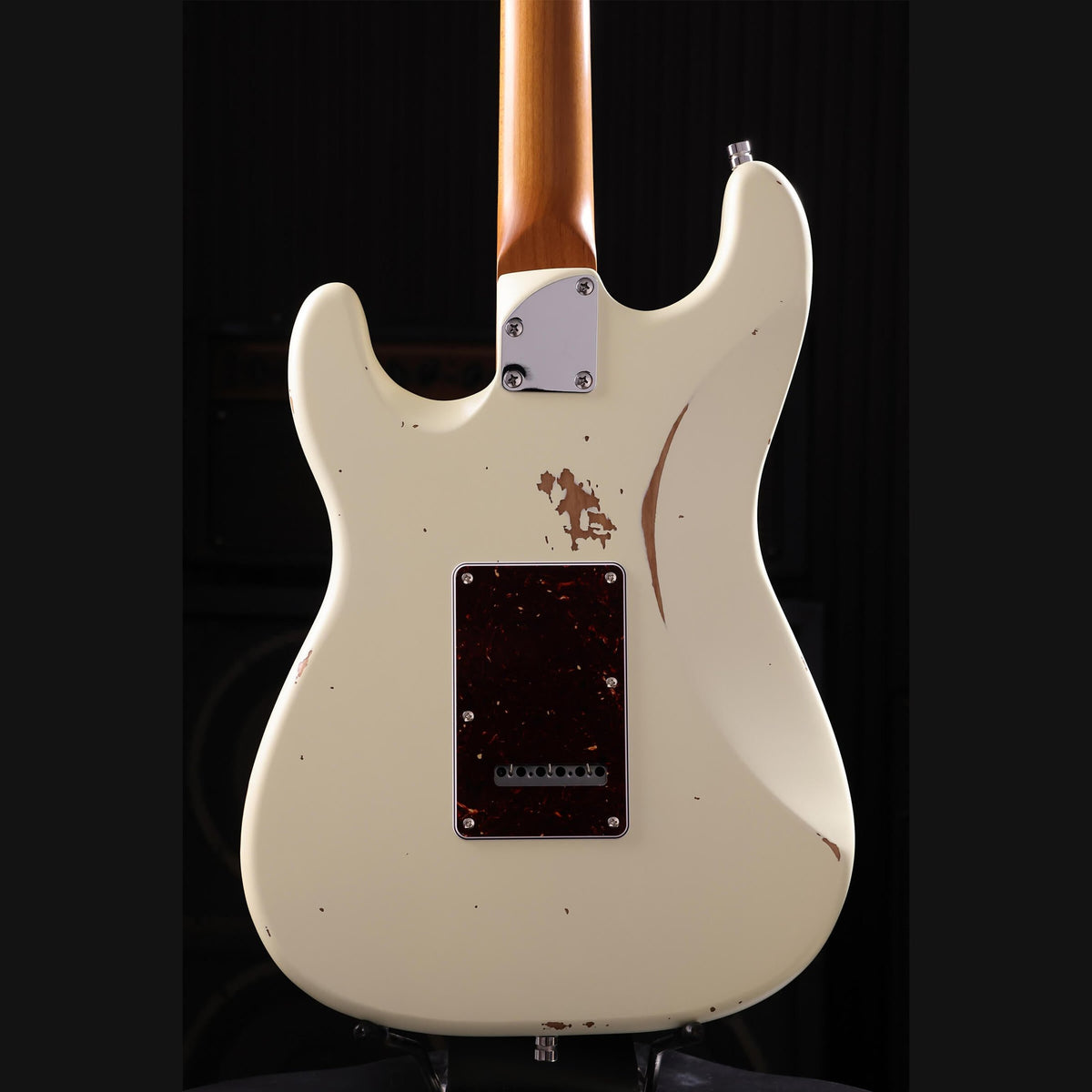 Patina PS-7 OW R S-style Elektrische Gitaar HSS Alnico V Nitro Relic Paulownia Body Roasted Maple Hals Olympic White