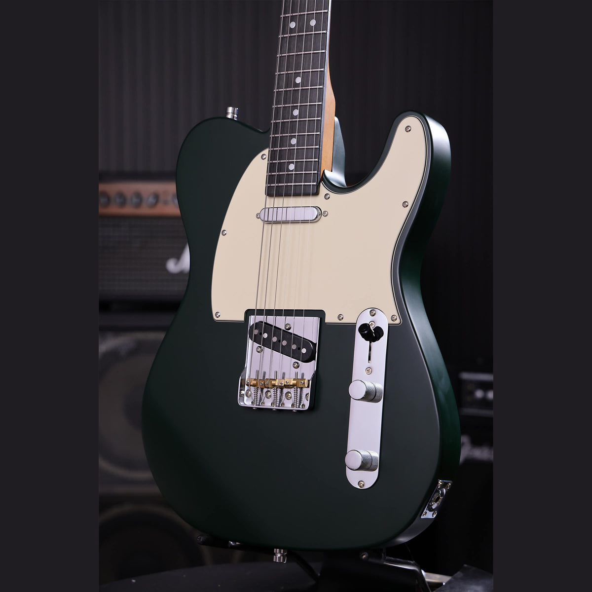 Patina PT-3 SGR T-style Elektrische Gitaar SS Alnico V Nitro Paulownia Body Roasted Maple Hals Sherwood Green