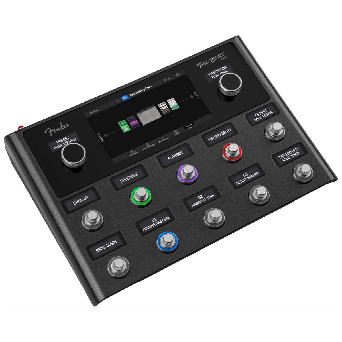 Fender Tone Master Pro Multi-effectpedaal, touchscreen, looper en 100+ amps/effecten