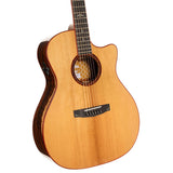 Cort Gold-A10 Cocobolo – Massief AAA Cocobolo, Torrefied Adirondack & Fishman Flex Blend