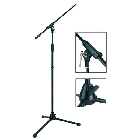 Boston MS-1400-BK Stage Pro Series microfoonstatief met hengel zwart