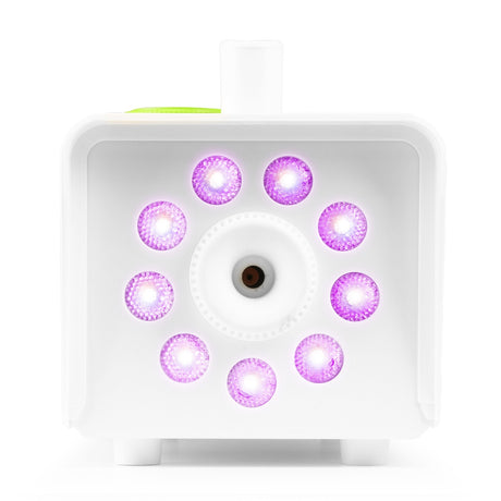 Fuzzix F509LW Party Rookmachine – 500W White Edition met 9x RGB LED’s en Draadloze Afstandsbediening