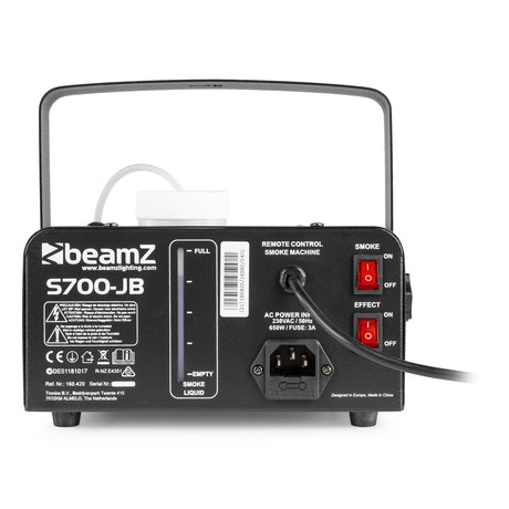 beamZ S700-JB Rookmachine 700W met Jelly Ball RGB LED en Dubbele Afstandsbediening