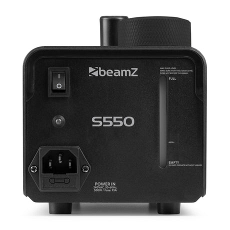 beamZ S550 Rookmachine – 550W met Draadloze Afstandsbediening en Inclusief Vloeistof